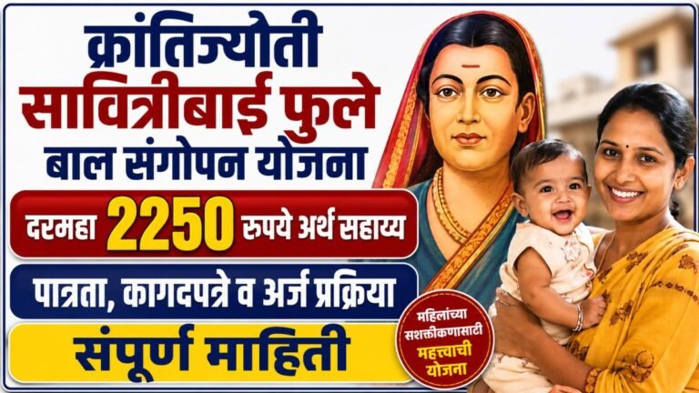 क्रांतिज्योती सावित्रीबाई फुले बाल संगोपन योजना 2026: पात्रता, कागदपत्रे व अर्ज प्रक्रिया संपूर्ण माहिती