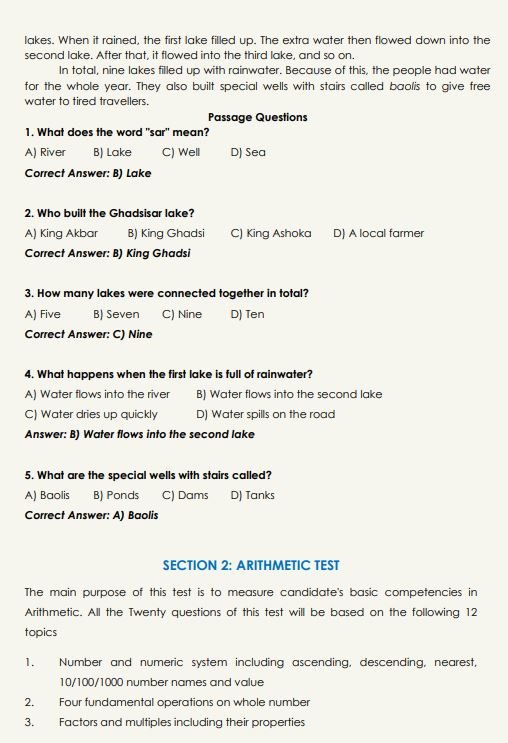 SECTION-1 MENTAL ABILITY TEST (MAT) AND ENVIRONMENTAL STUDIES EVS PART 2 SAMPLE QUESTION