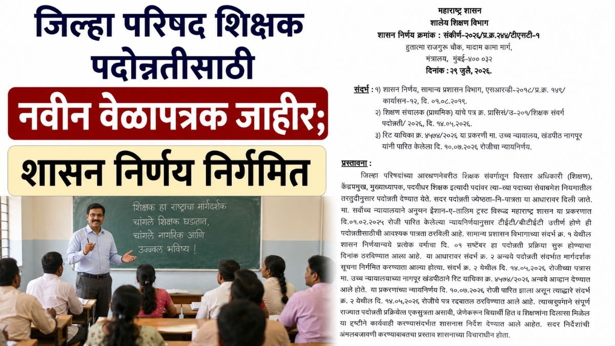 ZP Teacher Promotion New GR