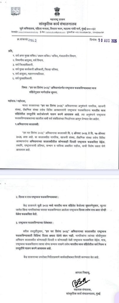 Har Ghar Tiranga Abhiyan Bhartiya Dhwaj Sanhita