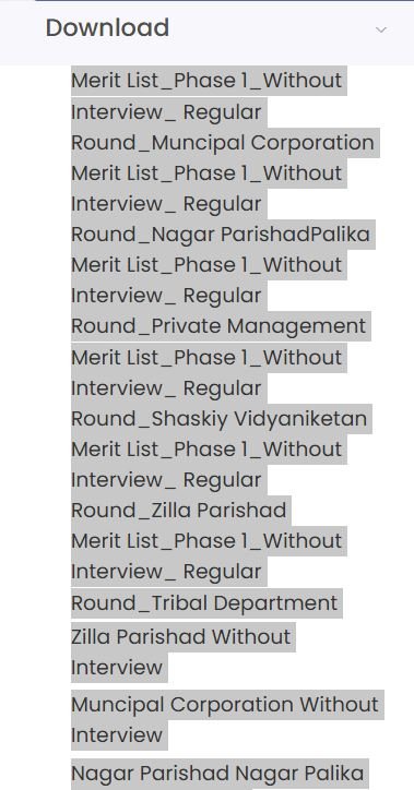 pavitra portal teacher selection list