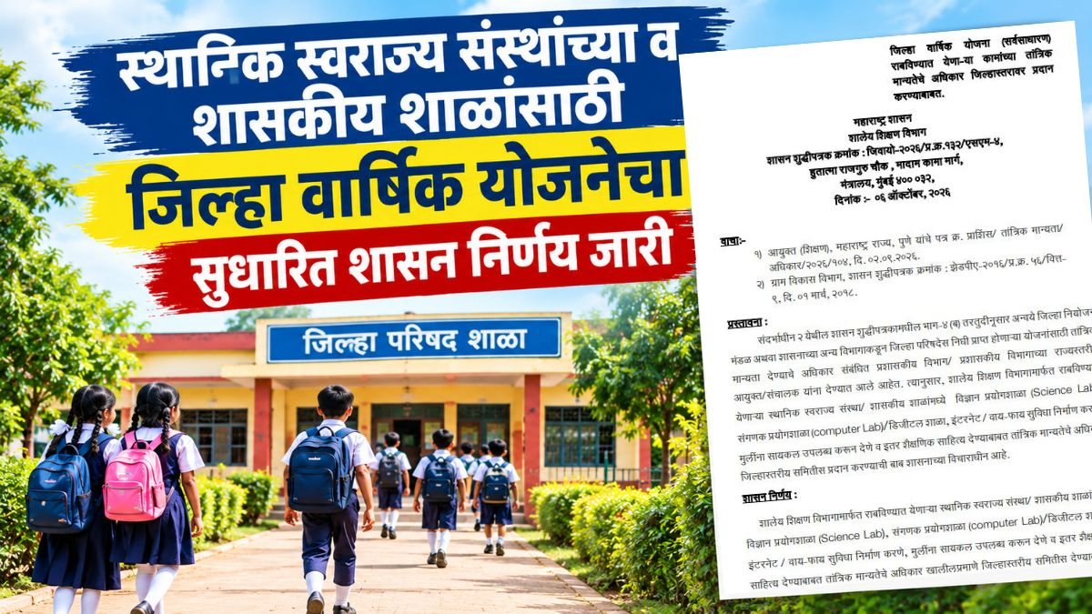 Jilha Varshik Yojana Shikshan Vibhag GR