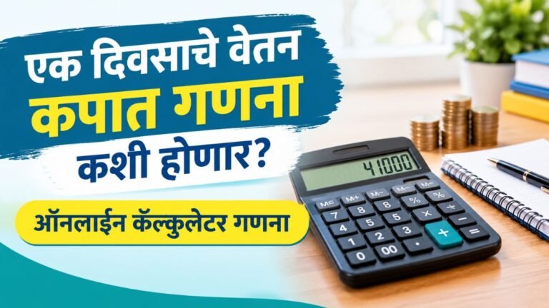 एक दिवसाचे वेतन कपात गणना कशी होणार? ऑनलाईन चेक करा