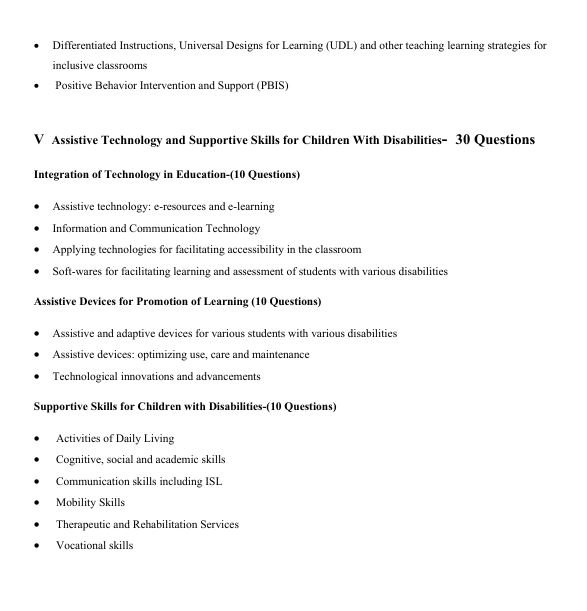 RCI Special Educator TET Syllabus Paper 1 Page 2